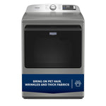 Whirlpool - MAYTAG SILVER 7.4CU ELECTRIC SMART DRYER WITH PET PRO OPTION - Pearl Silver Metal - Dryers - Additional View 6
