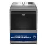 Whirlpool - MAYTAG SILVER 7.4CU ELECTRIC SMART DRYER WITH PET PRO OPTION - Pearl Silver Metal - Dryers - Additional View 6