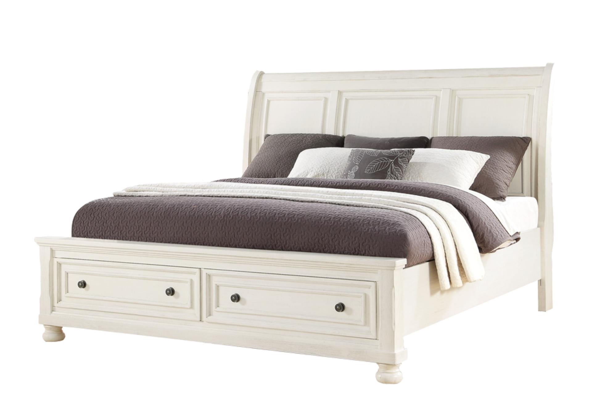 Kingsman Queen Bed - White