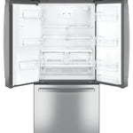 GE STAINLESS 23.6CU FRENCH DOOR FINGERPRINT RESISTANT REFRIGERATOR - Pearl Silver - Refrigerators - Additional View 2
