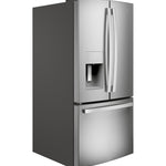 GE STAINLESS 23.6CU FRENCH DOOR FINGERPRINT RESISTANT REFRIGERATOR - Pearl Silver - Refrigerators - Additional View 3