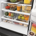 GE STAINLESS 23.6CU FRENCH DOOR FINGERPRINT RESISTANT REFRIGERATOR - Pearl Silver - Refrigerators - Additional View 5