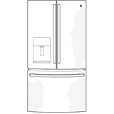 GE STAINLESS 23.6CU FRENCH DOOR FINGERPRINT RESISTANT REFRIGERATOR - Pearl Silver - Refrigerators - Additional View 9