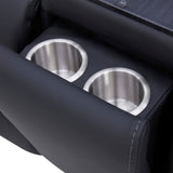 Jacek Leather Power Console Loveseat With Immersive