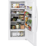 GE WHITE 14.1CU FROST FREE UPRIGHT FREEZER - Freezers - Additional View 1