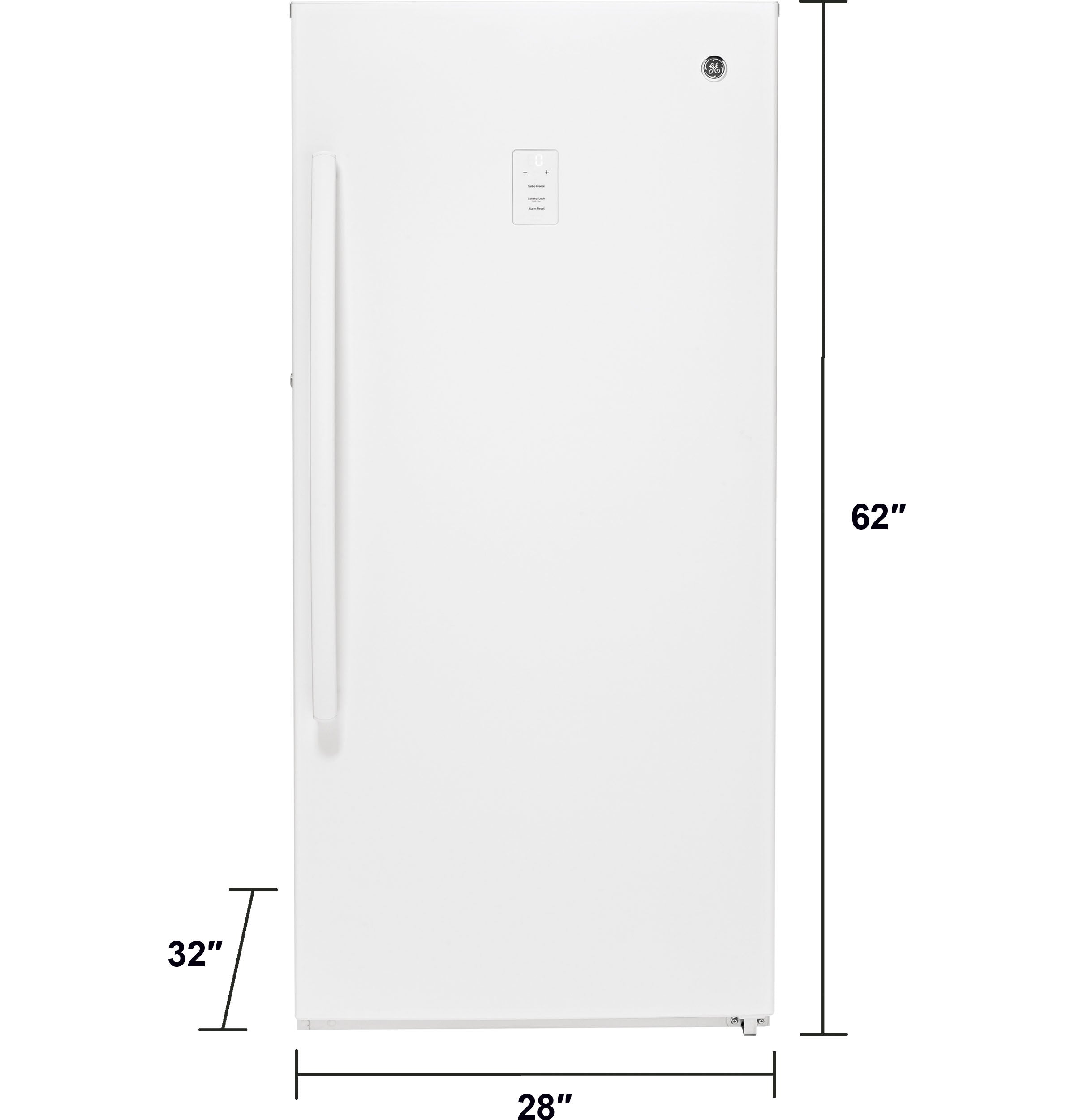 GE WHITE 14.1CU FROST FREE UPRIGHT FREEZER - Freezers - Additional View 6