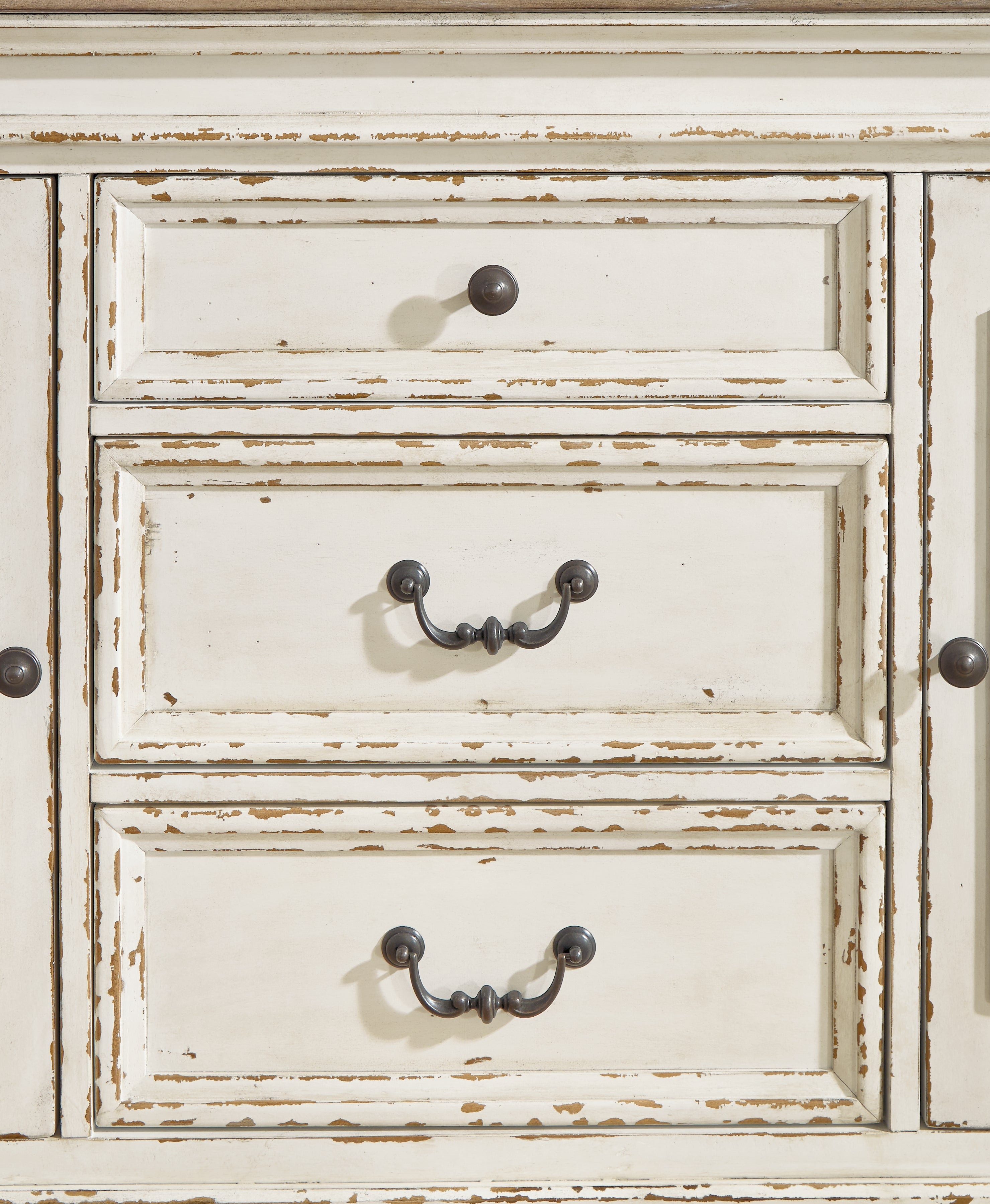 Ashley Furniture - REALYN DINING ROOM SERVER - White Glass|Wood - Servers - Additional View 5