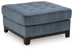Ashley Furniture - MAXON PLACE NAVY OVERSIZED OTTOMAN - Blue Fabric - Ottomans