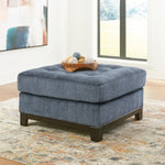 Ashley Furniture - MAXON PLACE NAVY OVERSIZED OTTOMAN - Blue Fabric - Ottomans - Additional View 1
