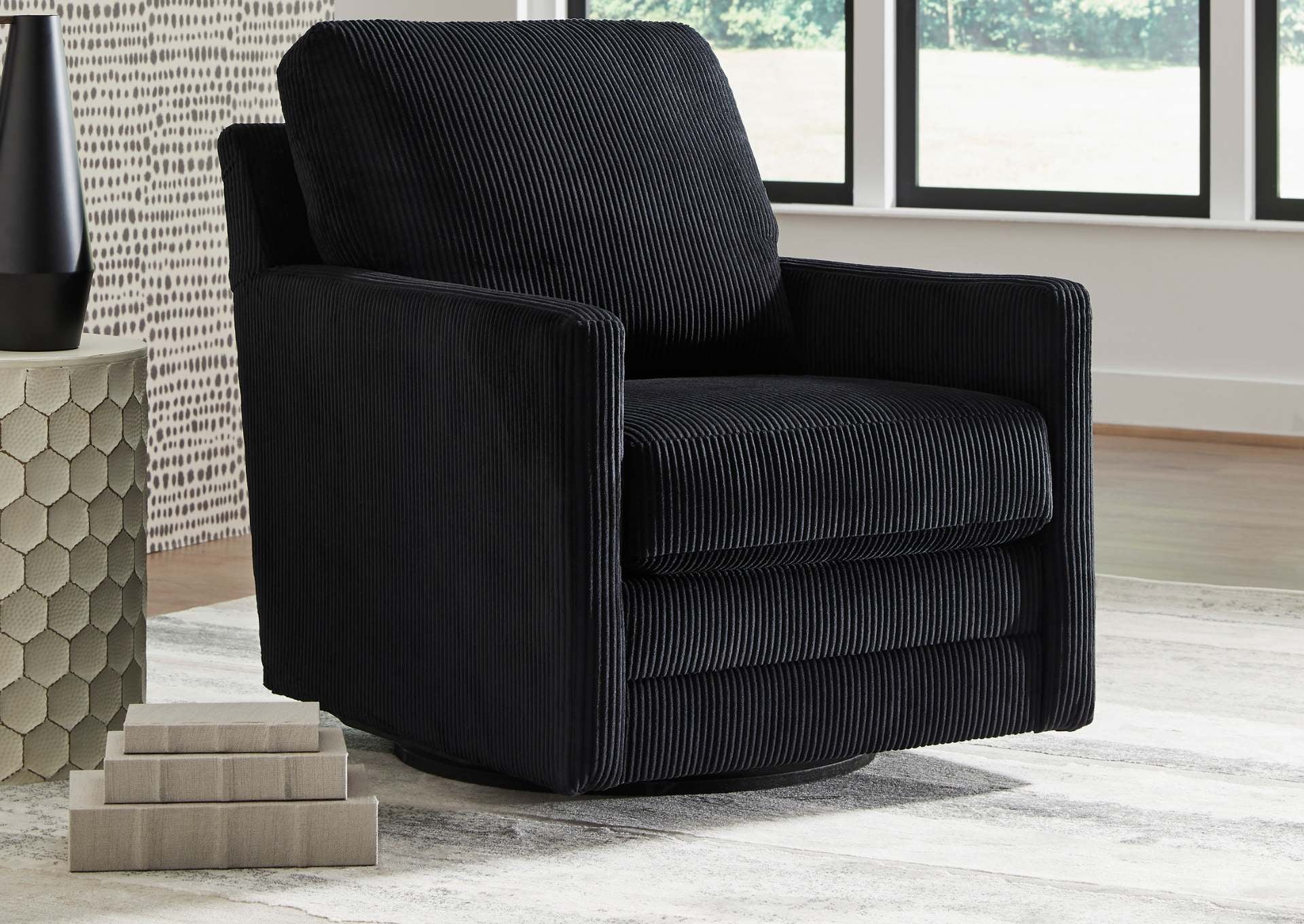 Icaman Swivel Chair - Onyx - Additional View 5