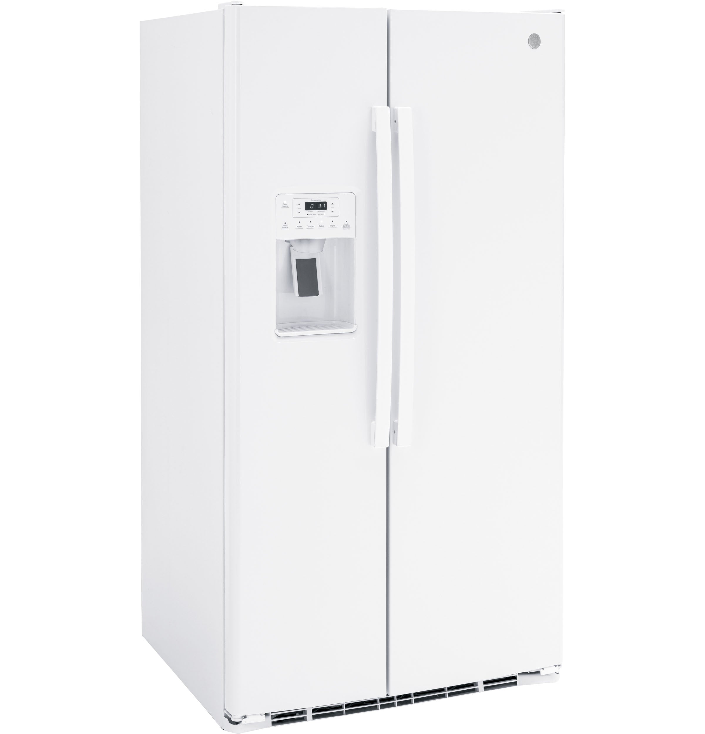 GE WHITE SIDE BY SIDE 25.3CU REFRIGERATOR - Refrigerators - Additional View 3