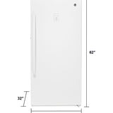 GE Energy Star 14.1 Cu. Ft. Frost-Free GaraGE Ready Upright Freezer - White - Freezers - Additional View 6