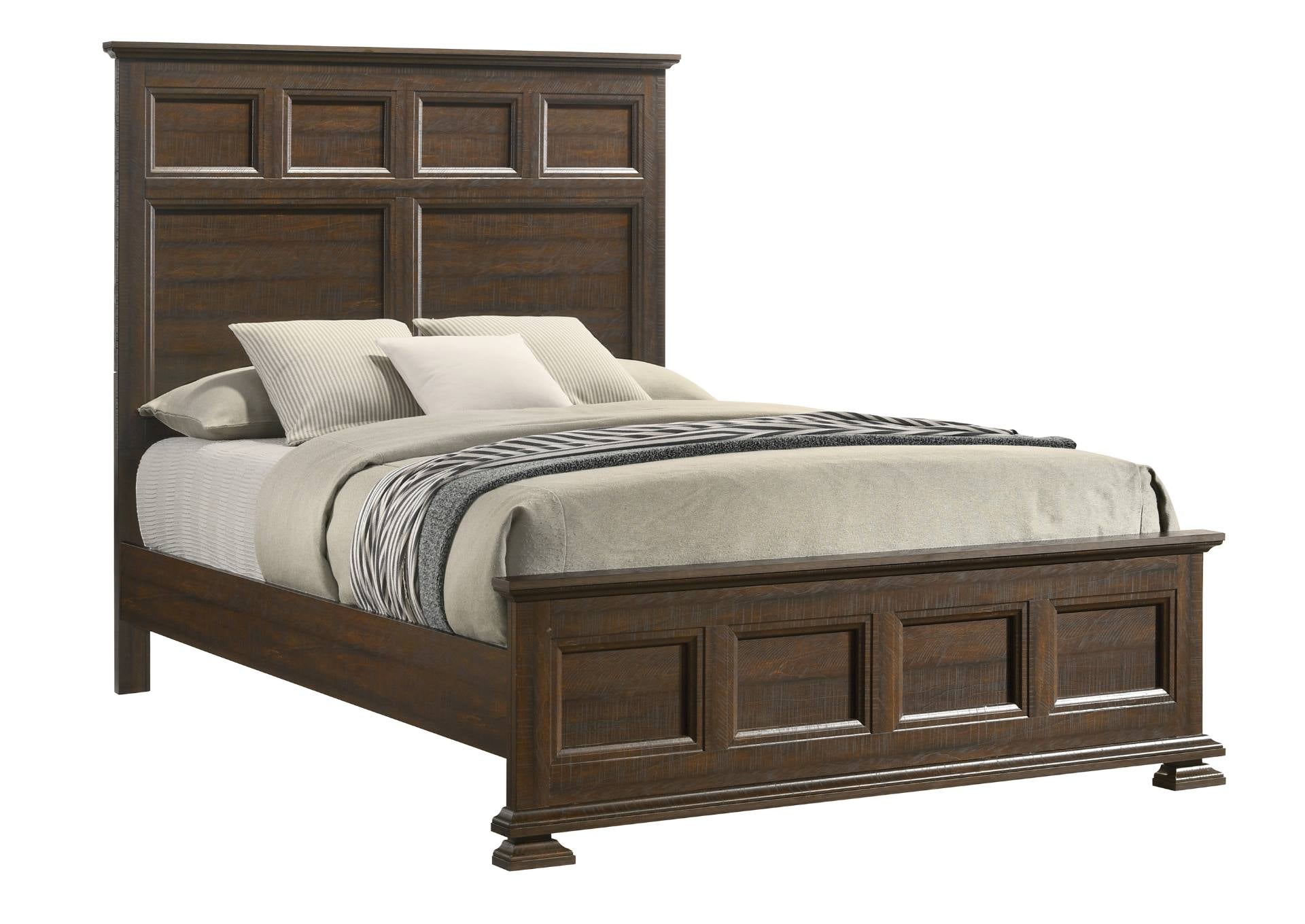 Mossberg Rustic Queen Bed - Oak - Additional View 1