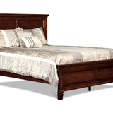 New Classic - Tamarack King Bed - Cherry - Dark Brown Wood - Beds