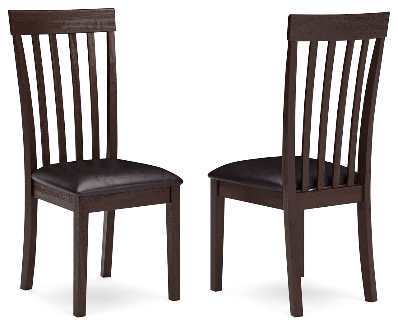 Ashley Furniture - HAMMIS UPHOLSTERED SIDE CHAIR - Dark Brown Leather Match|Wood - Chairs