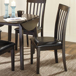 Ashley Furniture - HAMMIS UPHOLSTERED SIDE CHAIR - Dark Brown Leather Match|Wood - Chairs - Additional View 1