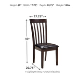 Ashley Furniture - HAMMIS UPHOLSTERED SIDE CHAIR - Dark Brown Leather Match|Wood - Chairs - Additional View 3