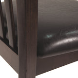 Ashley Furniture - HAMMIS UPHOLSTERED SIDE CHAIR - Dark Brown Leather Match|Wood - Chairs - Additional View 4