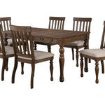 Joanna 7 Piece Dining Set - Brown