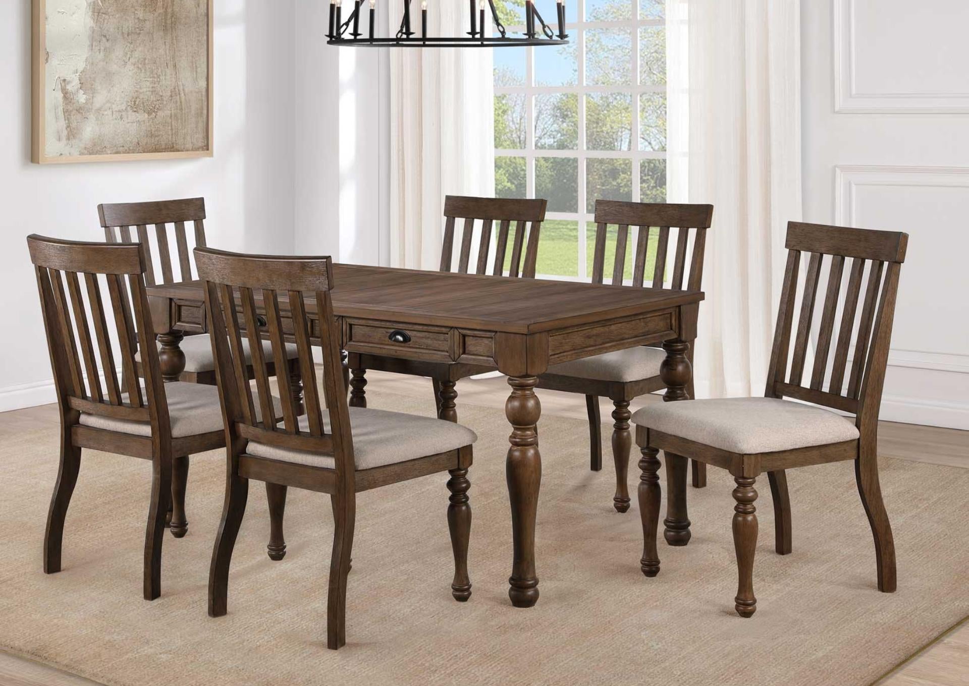 Joanna 7 Piece Dining Set - Brown - Additional View 1