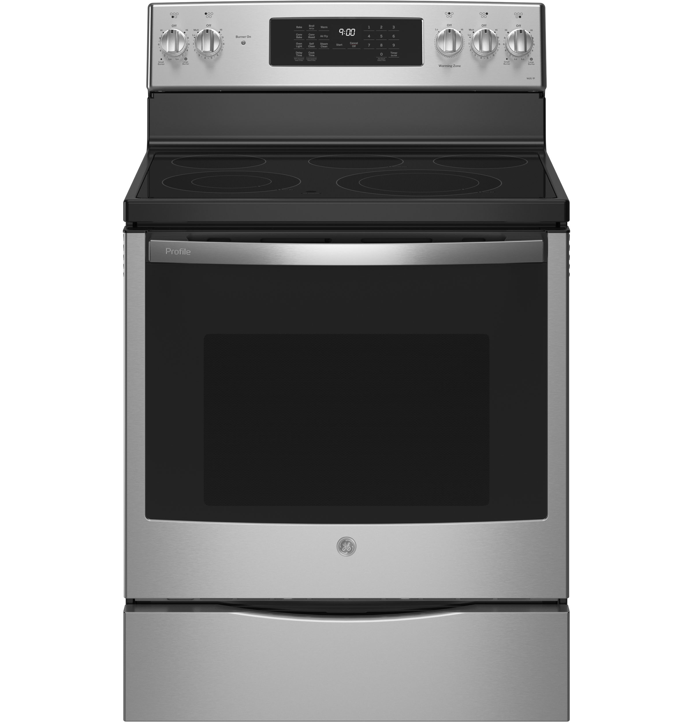 PROFILE FINGERPRINT RESISTANT ELECTRIC RANGE - Pearl Silver|Black - Ranges