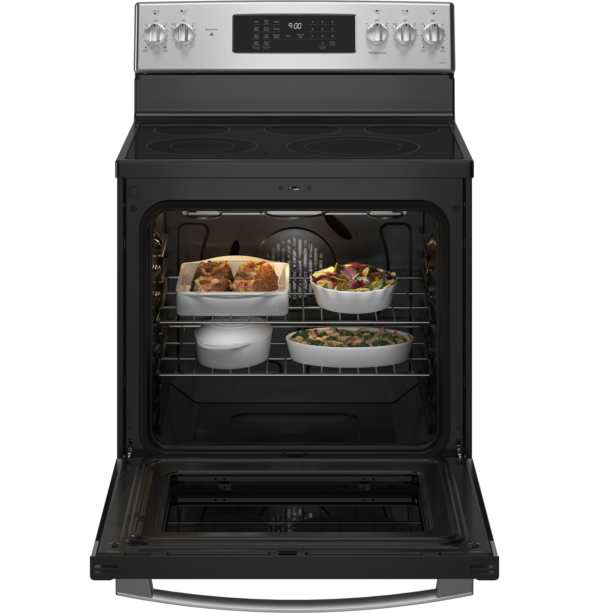PROFILE FINGERPRINT RESISTANT ELECTRIC RANGE - Pearl Silver|Black - Ranges - Additional View 3