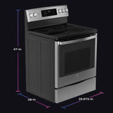 PROFILE FINGERPRINT RESISTANT ELECTRIC RANGE - Pearl Silver|Black - Ranges - Additional View 14
