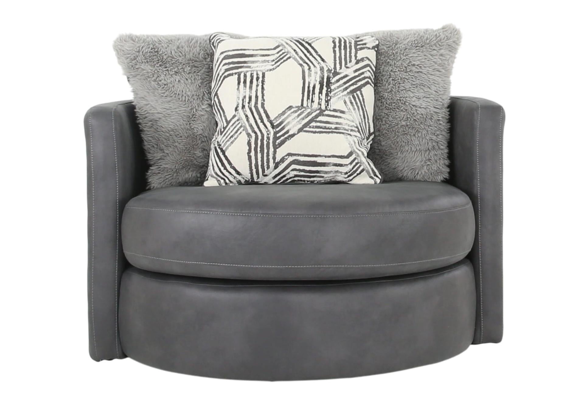 CROW PEWTER SWIVEL CHAIR - Additional View 1