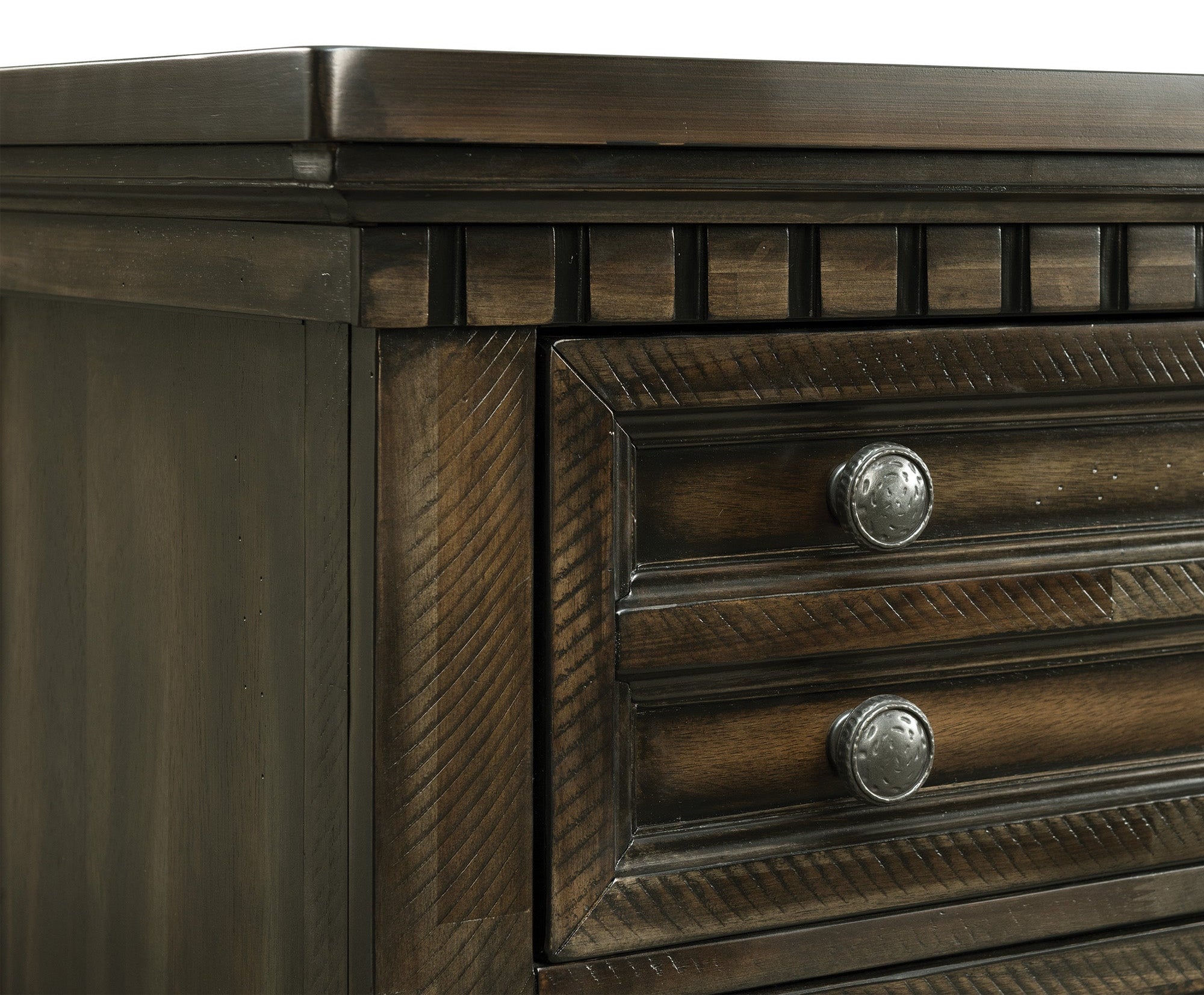 Elements International - Mccoy Dresser - Charcoal - Dark Brown|Dark Gray Wood - Dresser & Mirror - Additional View 3