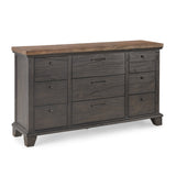 Steve Silver Furniture - Bear Creek Dresser - Brown - Dark Brown Wood - Dresser & Mirror