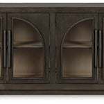 Ashley Furniture - DRELEY ACCENT CABINET - Dark Brown Glass|Wood|Metal - Cabinets - Additional View 3