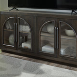 Ashley Furniture - DRELEY ACCENT CABINET - Dark Brown Glass|Wood|Metal - Cabinets - Additional View 5