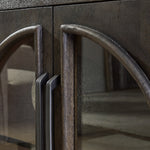 Ashley Furniture - DRELEY ACCENT CABINET - Dark Brown Glass|Wood|Metal - Cabinets - Additional View 6