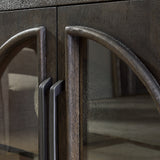Ashley Furniture - DRELEY ACCENT CABINET - Dark Brown Glass|Wood|Metal - Cabinets - Additional View 6