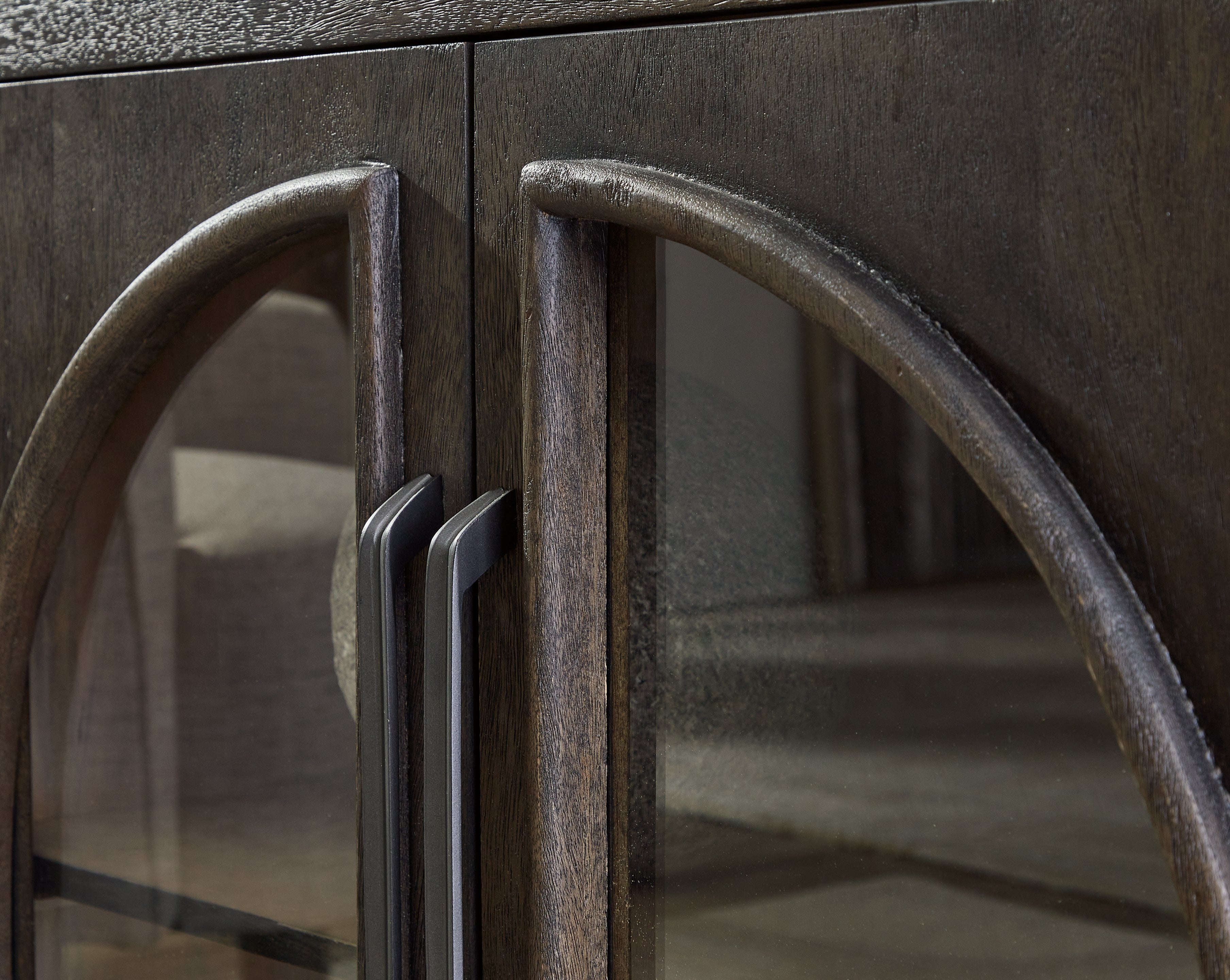 Ashley Furniture - DRELEY ACCENT CABINET - Dark Brown Glass|Wood|Metal - Cabinets - Additional View 6