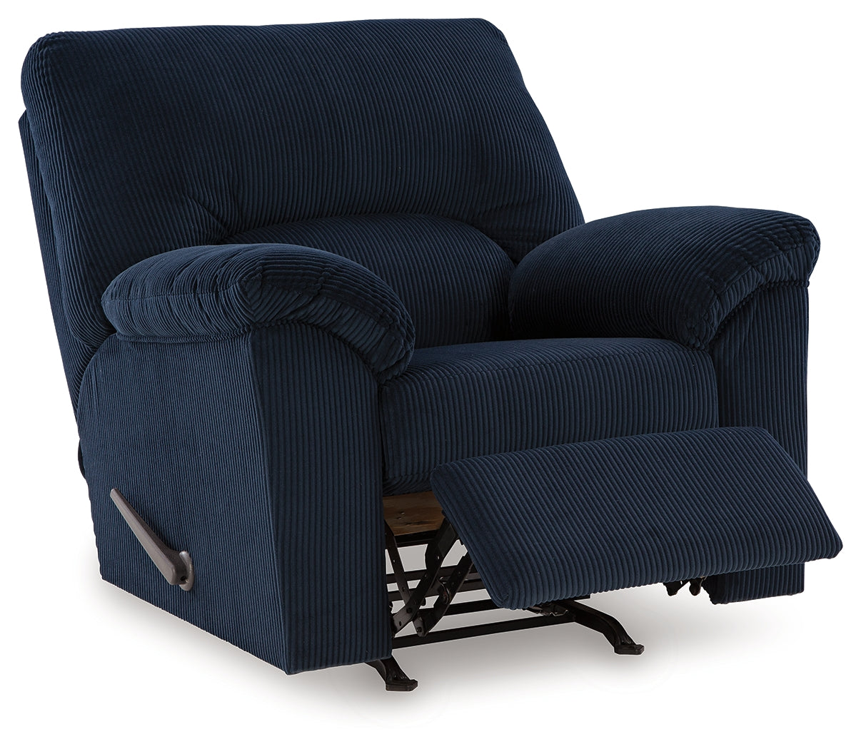 Ashley Furniture - Simplejoy Recliner - Navy - Blue Fabric - Recliners - Additional View 2