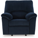 Ashley Furniture - Simplejoy Recliner - Navy - Blue Fabric - Recliners - Additional View 3