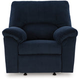 Ashley Furniture - Simplejoy Recliner - Navy - Blue Fabric - Recliners - Additional View 3