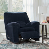 Ashley Furniture - Simplejoy Recliner - Navy - Blue Fabric - Recliners - Additional View 7