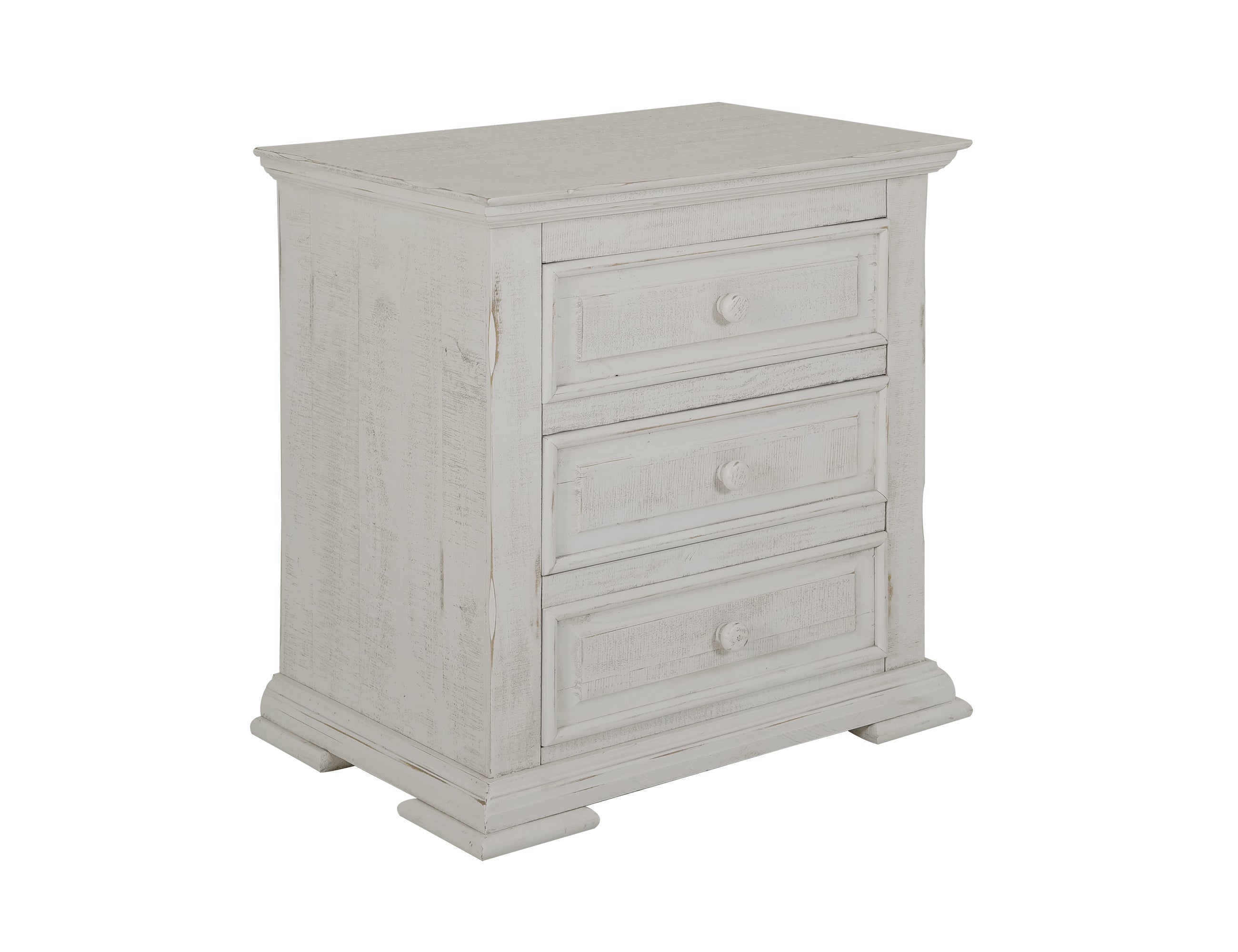 International Furniture Direct - TERRA WHITE NIGHTSTAND - Wood - Nightstands - Additional View 1