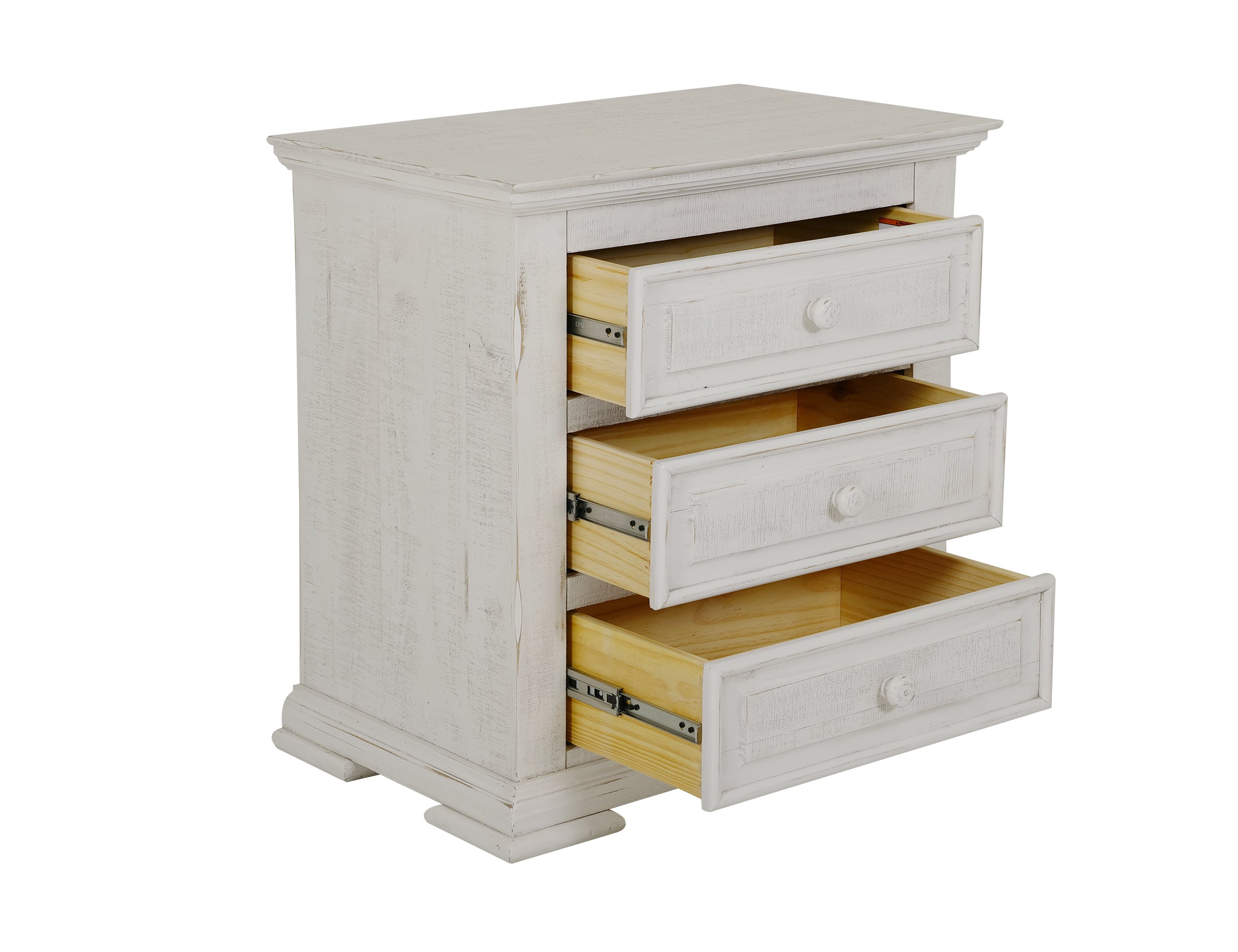 International Furniture Direct - TERRA WHITE NIGHTSTAND - Wood - Nightstands - Additional View 2