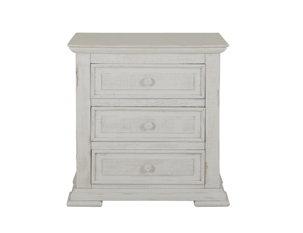 DEVISE STAND デバデバの実 ホワイト Terra Nightstand - Distressed White – Ivan Smith Furniture