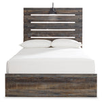 Ashley Furniture - Drystan Full Panel Bed With Light - Brown - Beige Wood - Beds - Additional View 2