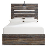 Ashley Furniture - Drystan Full Panel Bed With Light - Brown - Beige Wood - Beds - Additional View 2
