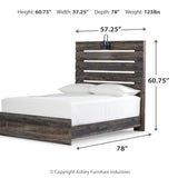 Ashley Furniture - Drystan Full Panel Bed With Light - Brown - Beige Wood - Beds - Additional View 3