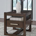 Ashley Furniture - BRECKINGTON END TABLE - Dark Brown Wood - Tables - Additional View 1