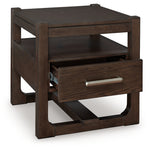 Ashley Furniture - BRECKINGTON END TABLE - Dark Brown Wood - Tables - Additional View 3