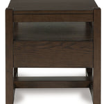 Ashley Furniture - BRECKINGTON END TABLE - Dark Brown Wood - Tables - Additional View 4