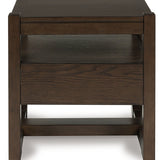 Ashley Furniture - BRECKINGTON END TABLE - Dark Brown Wood - Tables - Additional View 4