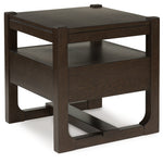 Ashley Furniture - BRECKINGTON END TABLE - Dark Brown Wood - Tables - Additional View 5